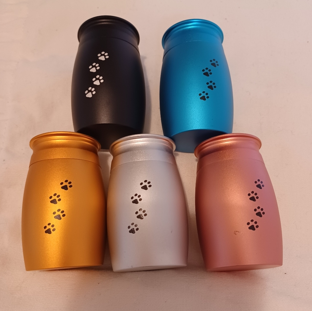 Small pet aluminum urn keepsake (5 pieces)